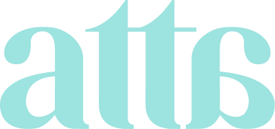 logotipo original atta psicología color turquesa claro